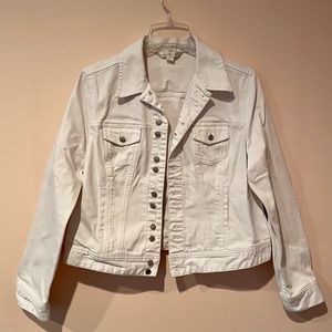 Boston Proper white jean jacket